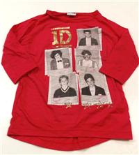Malinové triko s One Direction 