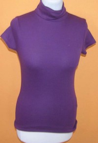 Dámské fialové tričko s rolákem