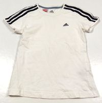 Bílo-černé tričko s logem zn. Adidas