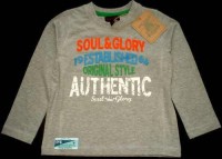 Outlet - Šedé triko s nápisem zn. Soul&Glory