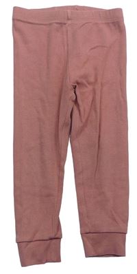 Růžové žebrované pyžamové kalhoty zn. Next 
