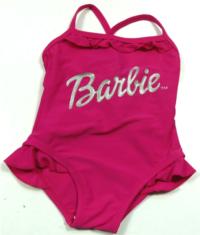 Fuchsiové plavečky s nápisem zn. Barbie