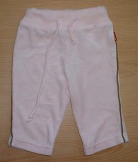 Růžové sametové kalhoty s pruhy zn. H&M