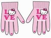 Nové - Světlerůžové prstové rukavičky s Kitty zn. Sanrio