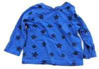 Modro-tmavomodré triko s hvězdičkami zn. F&F