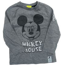 Šedé melírované triko s Mickeym zn. Disney 