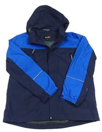 Tmavomodro-cobaltově modrá šusťáková funkční jarní bunda s ukrývací kapucí zn. Peter Storm