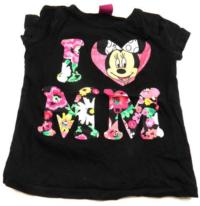 Černé tričko s Minnie zn. Disney+George 