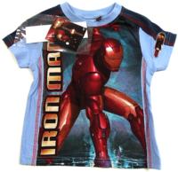 Nové - Světlemodré tričko s Iron Manem zn. Marvel