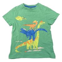 Zelené tričko s dinosaury zn. M&S