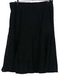 Dámská černá vzorovaná midi sukně zn. M&S