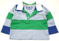 Modro- zelené pruhované triko