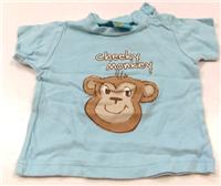 Světlemodré tričko s opičkou 