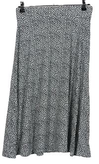 Dámská černo-bílá vzorovaná midi sukně zn. M&S