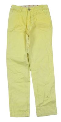Žluté plátěné chino kalhoty zn. Dopodopo