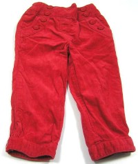 Červené manžestrové kalhoty zn. Next