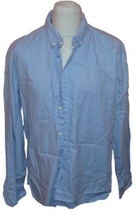Pánská modrá vzorovaná košile