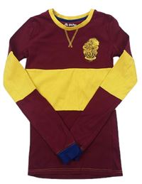 Vínovo-žluté pyžamové triko - Harry Potter