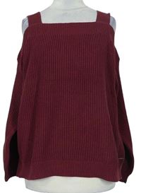 Dámský vínový svetr s volnými rameny zn. S. Oliver 