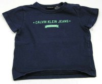Tmavomodré tričko s nápisem zn.Calvin Klein