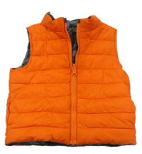Oranžová šusťáková zateplená oboustranná vesta zn. F&F
