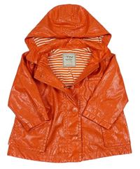Oranžová pogumovaná jarní bunda s kapucí zn. Next