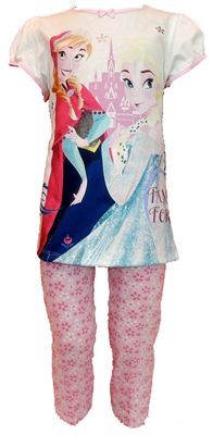 Nové - Bílo-růžové pyžamo s Annou a Elsou zn. Disney+M&Co