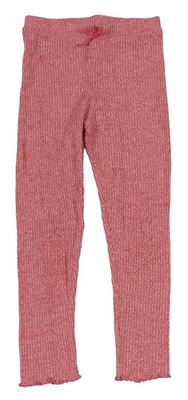 Růžové žebrované pletené tepláky zn. F&F