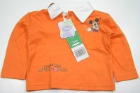 Outlet - Oranžové triko s límečkem a Mickeym zn. Disney