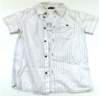 Bílo-černo-béžová pruhovaná košile zn. H&M