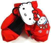 Nové - Červené šusťáková palcové rukavice s Kitty zn. Sanrio vel. 4-6 let