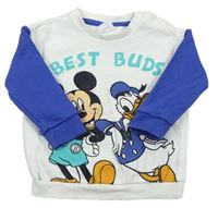 Bílo-modrá mikina - Mickey a Donald zn. Disney