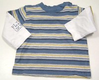 Modro- šedé pruhované triko zn. Mothercare