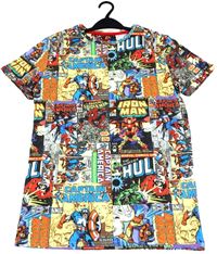 Outlet - Barevné vzorované tričko se superhrdiny zn. Marvel 