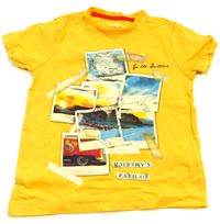 Žluté tričko s potiskem zn. F&F