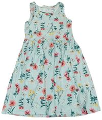 Světlemodré květované šaty zn. H&M