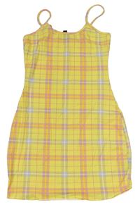 Žluté kostkované šaty zn. New Look 