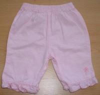 Růžové plátěné kalhoty s kytičkou zn. Disney