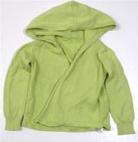Zelený svetřík s kapucí 