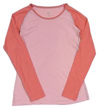 Svělterůžovo-růžové sportovní funkční triko zn.  Crane 