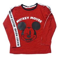 Červené melírované triko s Mickeym zn. Disney