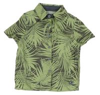 Zeleno-tmavošedá košile s listy zn. Primark