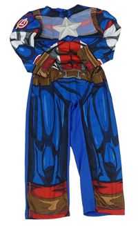 Kostým - Modro-tmavomodo-černý overal - Captain America zn. Marvel