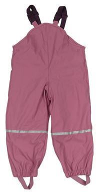 Růžové nepromokavé laclové zateplené kalhoty zn. Lupilu