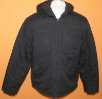 Pánská černá šusťáková zimní bunda s kapucí zn. F&F