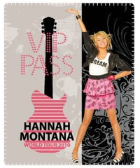 Outlet - Šedo-černá fleecová deka Hannah Montana zn. Disney