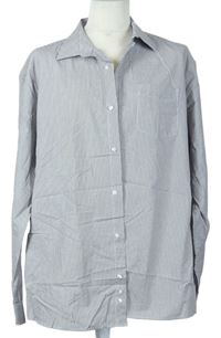 Pánská šedo-bílá proužkovaná košile zn. F&F vel. 18,5