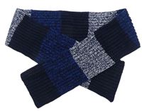 Tmavomodro-modro-bílá pruhovaná pletená šála zn. F&F