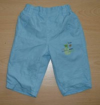 Modré šusťákové kalhoty s obrázkem zn. Tiny Ted