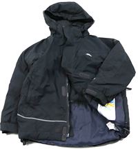 Černá šusťáková zimní outdoorová bunda s odepínací kapucí zn. TRESPASS